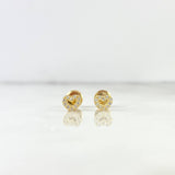 Topos Corazón Silueta 0.7gr / Circones Blancos Oro Amarillo *