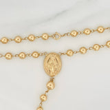 Rosario Virgen Milagrosa 12.2gr / 52.5cm / 6mm-5mm Oro Amarillo 18K $