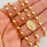 Rosario Virgen Milagrosa 12.2gr / 52.5cm / 6mm-5mm Oro Amarillo 18K $