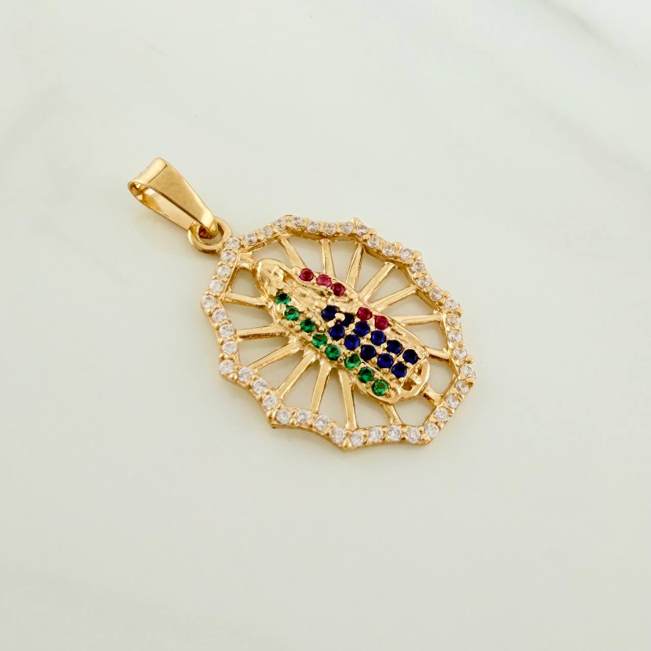 Dije Virgen Guadalupe 1.8gr / 2.8cm / Oro Amarillo 18K &