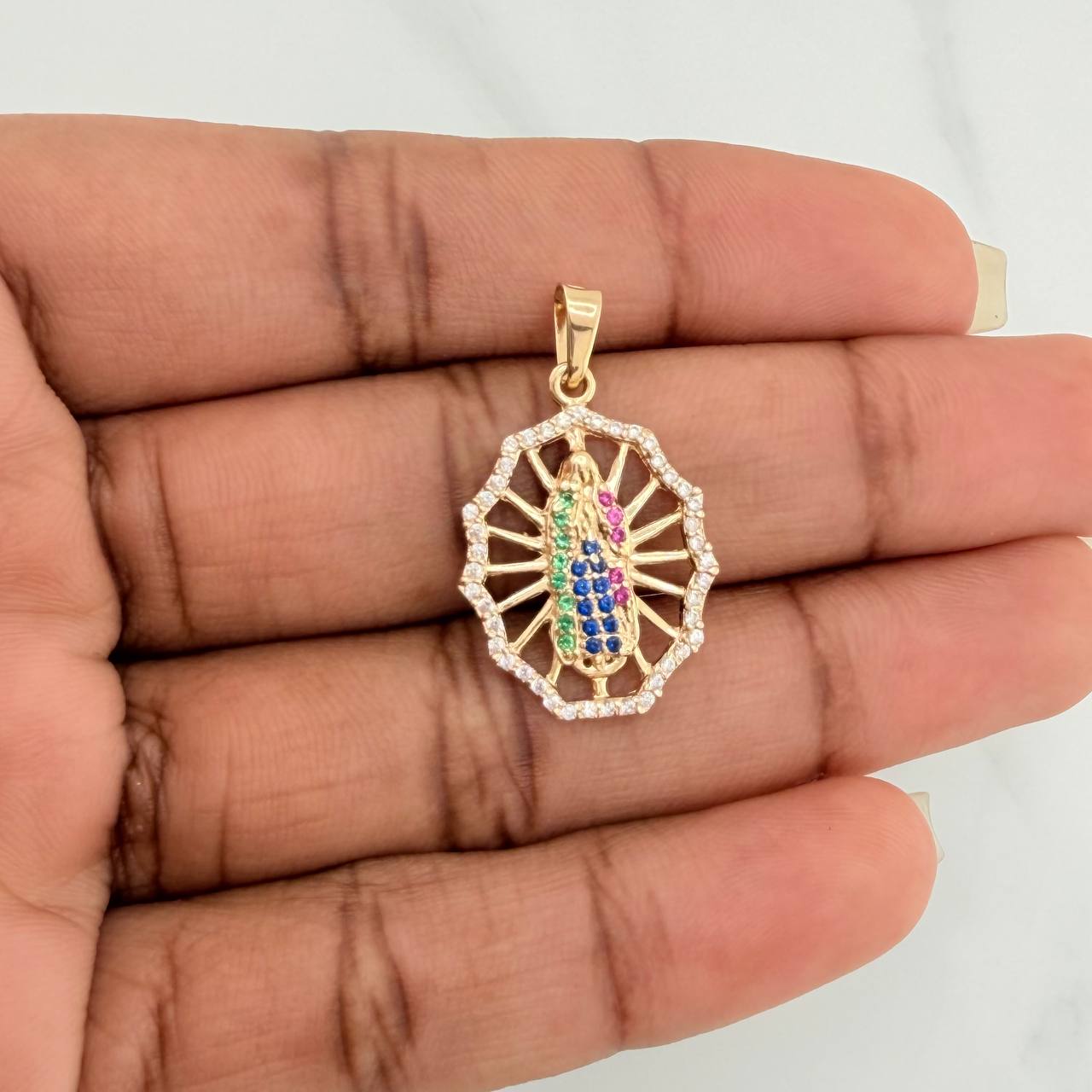 Dije Virgen Guadalupe 1.8gr / 2.8cm / Oro Amarillo 18K &