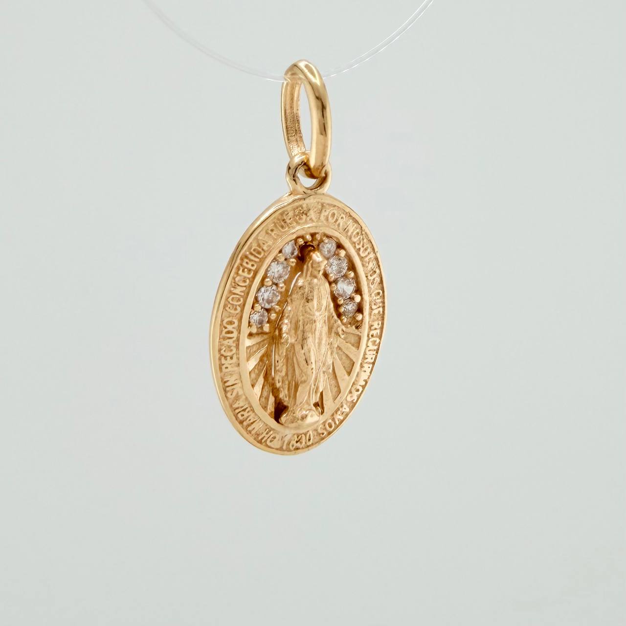 Dije Virgen Milagrosa 1.3gr / 2cm / Oro Amarillo 18K &