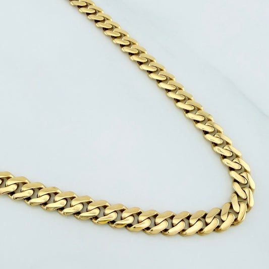 Cadena Cubana Infinito 18.95 g / 61.7 cm / 4.72 mm Dos Oros Amarillo Blanco 18K