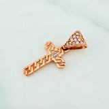 Dije Cruz 1.2 g / 2.2 cm Oro Rosa 18K