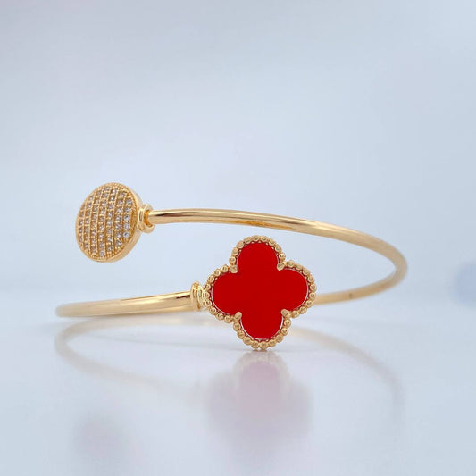Pulso Trebol 9.15gr / 18cm / Oro Amarillo 18K &