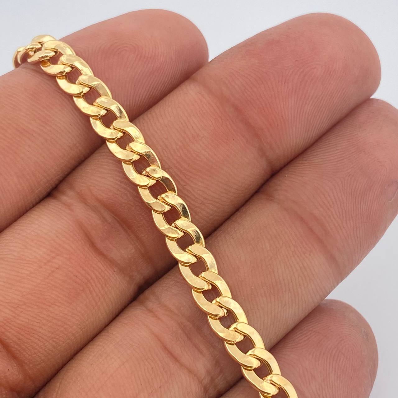 Pulso Cubano 7.05gr / 21cm / Oro Amarillo +1 18K &