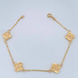 Pulso Trebol Aro Seguido 3.1gr / 19cm / Oro Amarillo 18K &