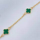 Pulso Trebol Espiga 2.5gr / 18.5cm / Oro Amarillo 18K &
