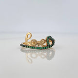 Anillo Love Corazon 1.9gr / T6 1/4 / Dos Oros Negro Amarillo 18K
