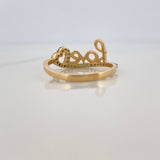 Anillo Love Corazon 1.9gr / T6 1/4 / Dos Oros Negro Amarillo 18K