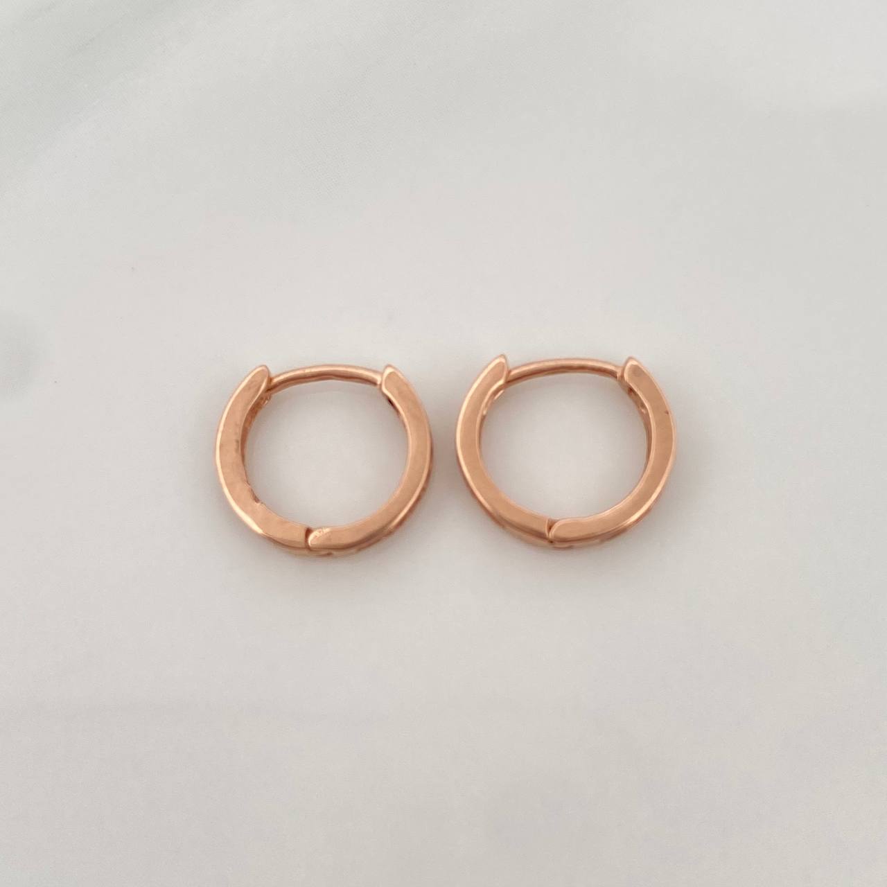 Candongas Carril 1.2gr / 1cm / Oro Rosa 18K &