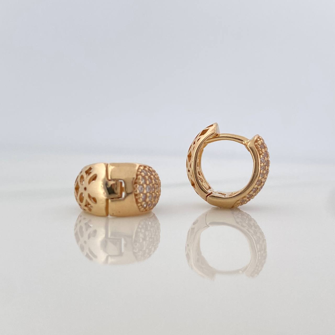 Candongas Daly Basteada 3.55gr / 1cm / Oro Amarillo 18K &
