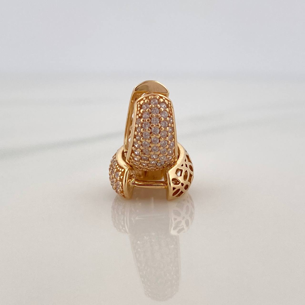 Candongas Daly Basteada 3.55gr / 1cm / Oro Amarillo 18K &