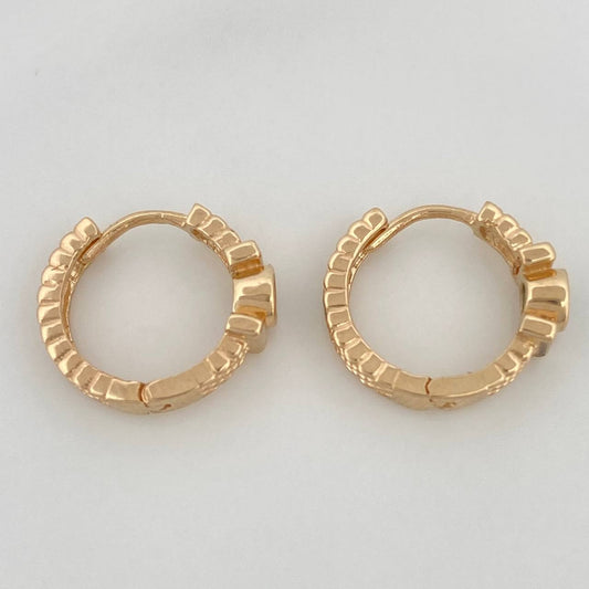 Candongas Pendulo Correa 2.95gr / 1.3cm / Oro Amarillo 18K