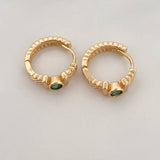 Candongas Pendulo Correa 2.95gr / 1.3cm / Oro Amarillo 18K