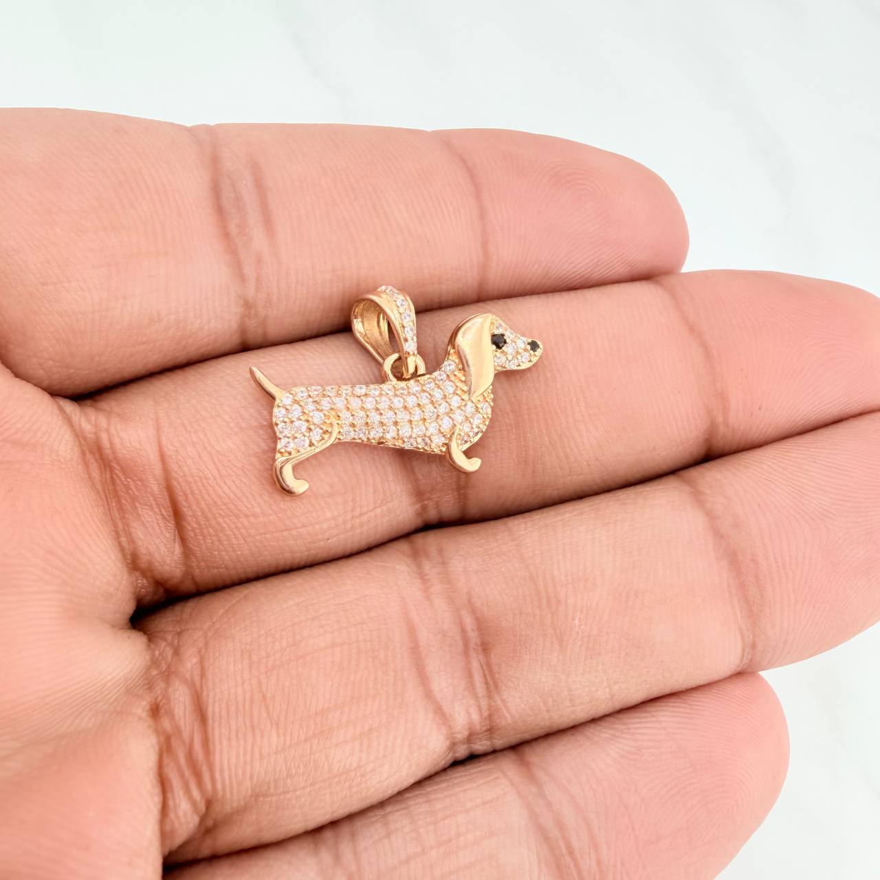 Dije Perro Salchicha 2.15gr / 1.7cm / Oro Amarillo 18K
