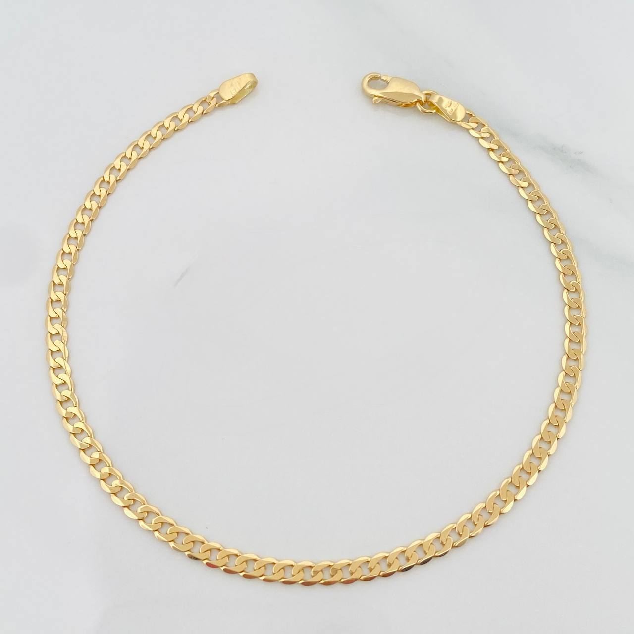 Pulso Cubana 3.85g / 21.05cm / 2.91mm Oro Amarillo 18K