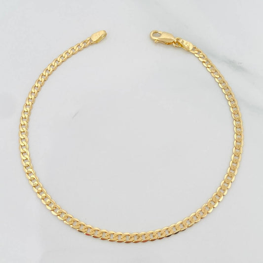 Pulso Cubana 3.85g / 21.05cm / 2.91mm Oro Amarillo 18K