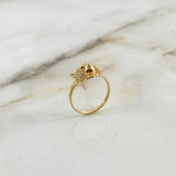 Anillo Oso 2.55gr / T6 1/2 / Circones Blancos-Negros-Rojos-Verdes Oro Amarillo