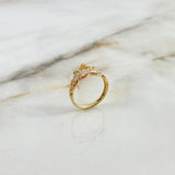 Anillo Princesa 2.45gr / T6 / Dos Oros Amarillo Blanco 18K ©