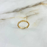 Anillo Infinitos 2.3gr / T7 3/4 / Circones Blancos Oro Amarillo