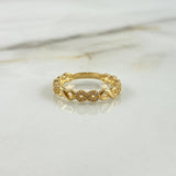 Anillo Infinitos 2.4gr / T7 1/4 / Circones Blancos Oro Amarillo