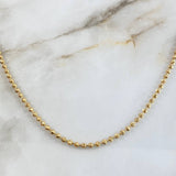 Cadena Militar 14gr / 50cm / 3mm Bolas Diamantadas Oro Amarillo +3 ©