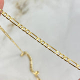Cadena Figaro 4.95gr / 50cm / 3.4mm Oro Amarillo +0 *