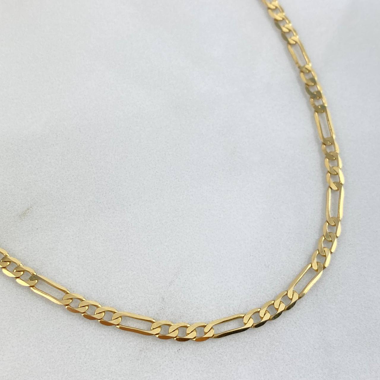 Cadena Figaro 4.95gr / 50cm / 3.4mm Oro Amarillo +0 *