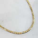 Cadena Figaro 4.95gr / 50cm / 3.4mm Oro Amarillo +0 *