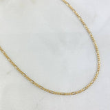 Cadena Figaro 1.25gr / 50cm / 1.5mm Oro Amarillo +1 *