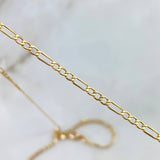 Cadena Figaro 3.2gr / 60cm / 2.5mm Oro Amarillo +0 *