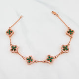 Pulso Trebol Doble 9.75 g / 20.6 cm / 0.92 mm Oro Rosa 18K