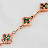 Pulso Aro Seguido Trebol 10.3 g / 20.5 cm / 1 mm Oro Rosa 18K