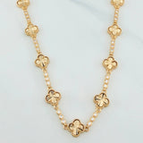 Cadena Trebol Diamantado Circulos 25.6 g / 46.5 cm / 2.51 mm Oro Amarillo 18K