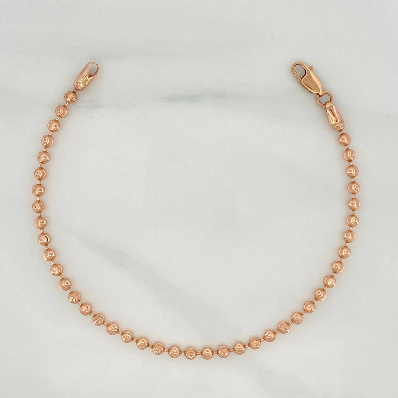 Tobillera Tobillera Militar Media Luna 7.15 g / 25.05 cm / 2.6 mm Oro Rosa 18K