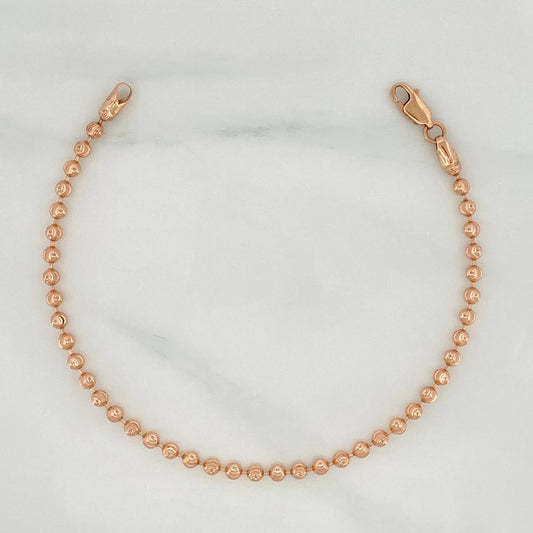 Tobillera Tobillera Militar Media Luna 7.15 g / 25.05 cm / 2.6 mm Oro Rosa 18K