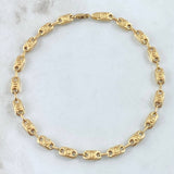 Pulso Rustico Tornillo 3.95gr / 20cm / 4.1mm Liso Oro Amarillo 18K ©