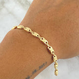 Pulso Rustico Tornillo 3.95gr / 20cm / 4.1mm Liso Oro Amarillo 18K ©