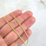 Cadena China 3.9gr / 60cm / 1.6mm Oro Amarillo +0 18K