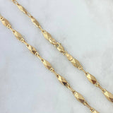 Cadena Rustica Ojiva Triangular 9.7gr / 60cm / 4.7mm Diamantada Oro Amarillo 18K