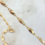 Cadena Rustica Ojiva Triangular 9.7gr / 60cm / 4.7mm Diamantada Oro Amarillo 18K