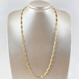 Cadena Rustica Ovalo 13.2gr / 60cm / 4.5mm Diamantada Oro Amarillo 18K