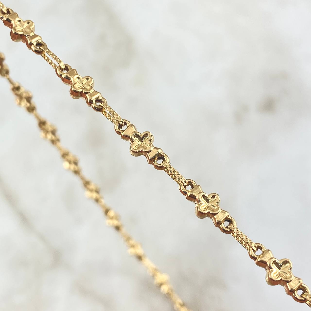 Cadena Rustica Trebol 11.25gr / 60cm / Oro 18K ©
