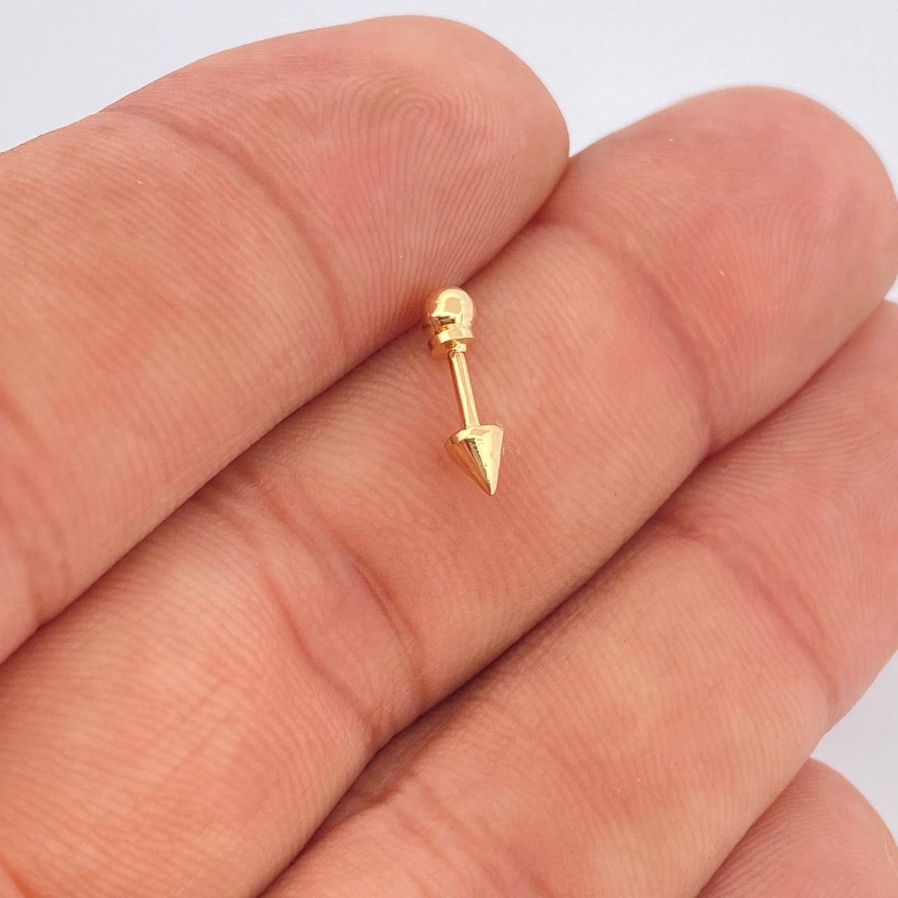 Piercing Punta 0.35gr / 1.2cm / Oro Amarillo 18K $