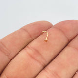 Piercing Chispa Corazon 0.15gr / 1cm / Oro Amarillo 18K $