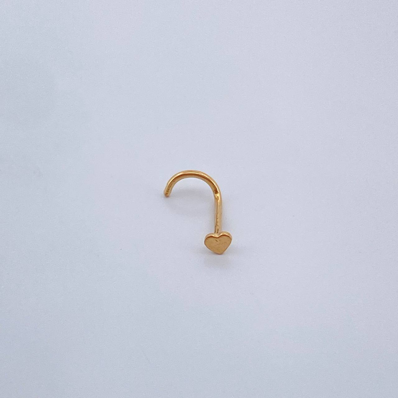Piercing Chispa Corazon 0.1gr / 1cm / Oro Amarillo 18K $
