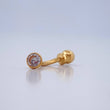 Piercing Ombligo Bisel Media Curva 0.3gr / 1.5cm / Oro Amarillo 18K $