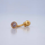 Piercing Ombligo Bisel Media Curva 0.3gr / 1.5cm / Oro Amarillo 18K $