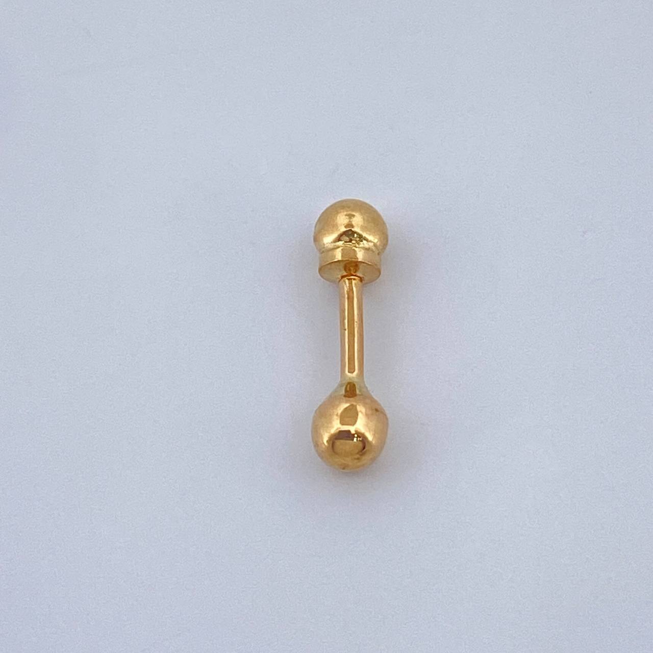 Piercing Bola Lisa 0.25gr / 1.2cm / Oro Amarillo 18K $